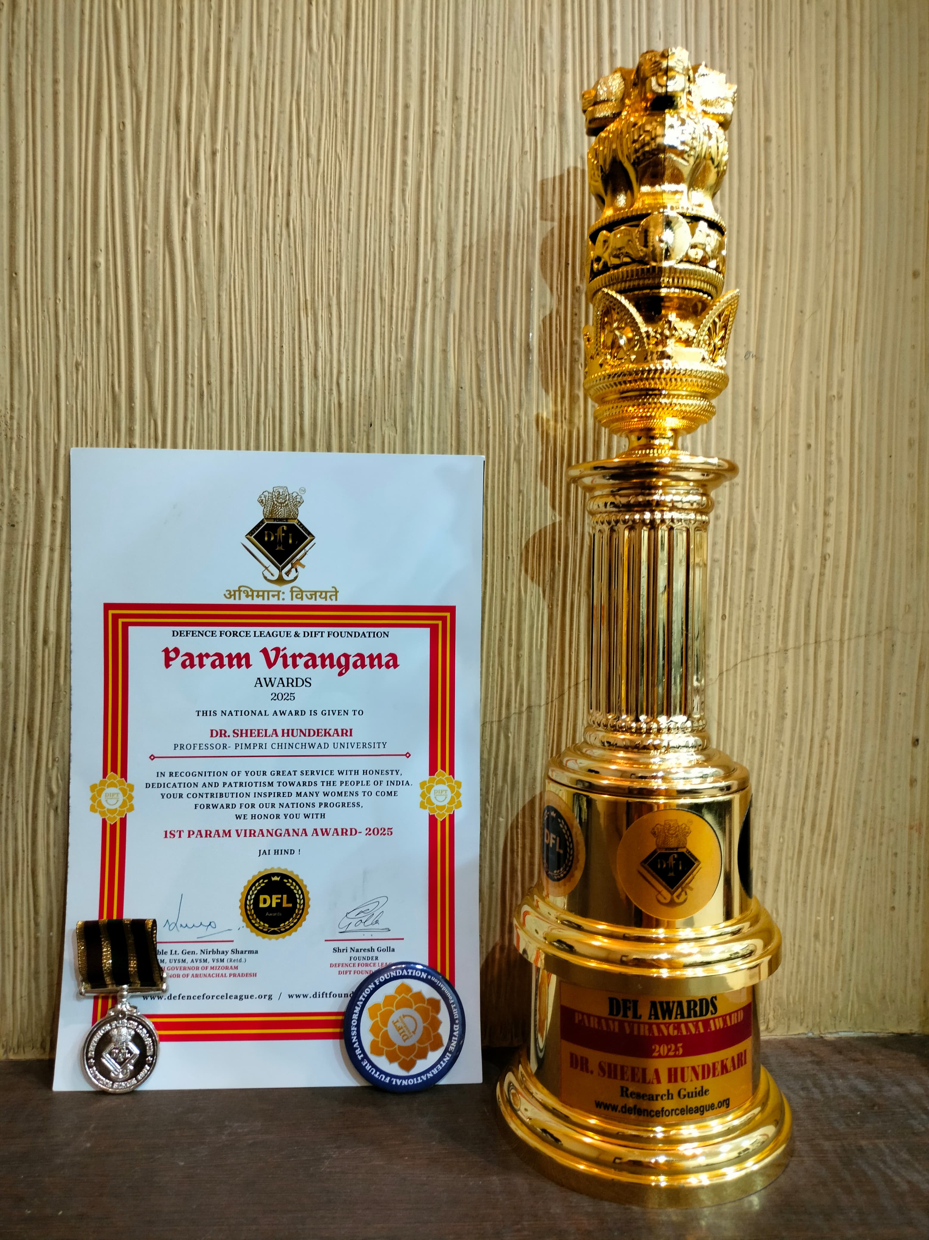 Param Virangana National Award for Excellence in Education & Research